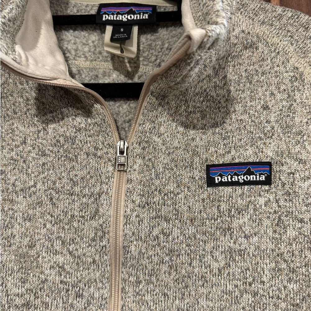 Patagonia Cream and Gray Fleece Jacket - Picture 3 of 5